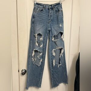 Pac-sun size 24 distressed baggy jeans